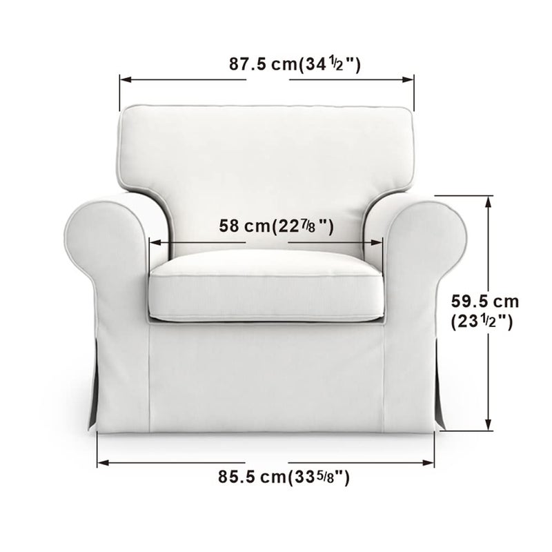 TLYESD Ektorp Chair Cover Replacement for IKEA Ektorp Armchair Cover, Ektorp Chair Slipcover,Ektorp Cover Only! Doesn't Fit Uppland(Daily Blue) - Image 4